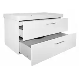 Тумба с раковиной Azario Ника 90 CS00089922, подвесная, Белая глянцевая
