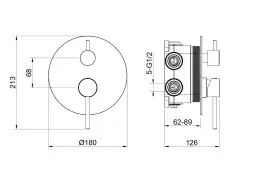 Смеситель для ванны Aquatek Европа AQ1347BGM, Оружейная сталь