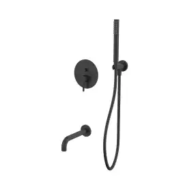 Душевая система для ванны WHITECROSS Y black YSET06BL, скрытого монтажа, Черный матовый