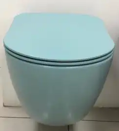 Унитаз подвесной безободковый Creavit Free FE322-11NY00E-0000 с сиденьем микролифт Зелёный нил матовый