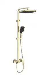 Душевая система  Vincea Cube VSFS-4C12BG VSFS-4C12BG для ванны с изливом, брашированное золото