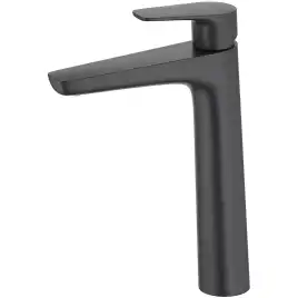 Смеситель для накладной раковины Aquatek Бетта AQ1104MB, однорычажный, высокий, Черный матовый