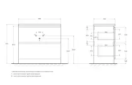 Тумба под раковину BelBagno ALBANO-900-2C-PIA-RR напольная Rovere Rustico