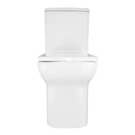 Унитаз напольный Azario Alba AZ-8323 безободковый, с бачком и сидением микролифт, Белый глянцевый