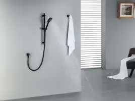 Душевой гарнитур Aquatek ЛИРА AQ2018MB, Черный матовый