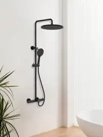 Душевая система  Vincea Esse VSFS-1E1TMB VSFS-1E1TMB  с термостатом, черный матовый