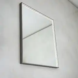 Зеркало с подсветкой AVS ZH 75x90 см, антипар, оружейная сталь