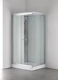 Душевая кабина Loranto 100х80 CS-5180-13L F, низкий поддон, цвет профиля сатин