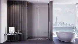 Душевая дверь Veconi Premium Trento PTDW-50CH 110 см, PTDW-50CH-110-01-C4, профиль Хром, стекло Прозрачное