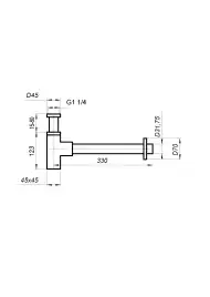 Сифон для раковины BelBagno BB-SMQ2-01 Хром