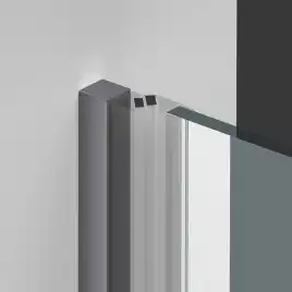 Душевая дверь Vincea Alpha 90 VDP-3AL900CLGM, распашная, профиль вороненая сталь, стекло прозрачное