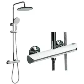Душевая система Gappo G2403-48 для душа термостатическая, Белый / Хром