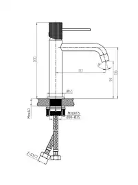 Смесители для раковины AVS Pulse 811-000-GM, оружейная сталь