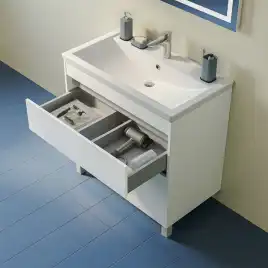 Тумба с раковиной IDDIS Zodiac X 80, напольная, Белая, ZDX80WFi95K