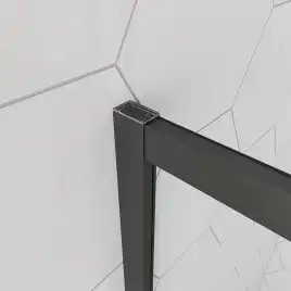 Душевой угол Veconi Ottimo P10 B, 900x900x1900, черный матовый, стекло прозрачное