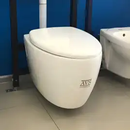 Унитаз подвесной AVS Эллипс 801-0043-P-R-GW безободковый, белый