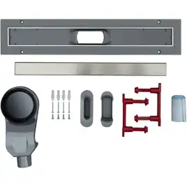 Душевой лоток Logan L002L-450 306888 с решеткой Нержавеющая сталь / под плитку