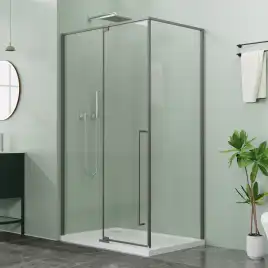 Душевой уголок Azario MALE SQR 100х100 AZ-J50-100-MGR-CL, профиль графит матовый, стекло Прозрачное