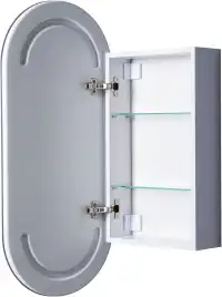 Зеркальный шкаф Aquanet Монте 40 белый, с LED подсветкой, 344786