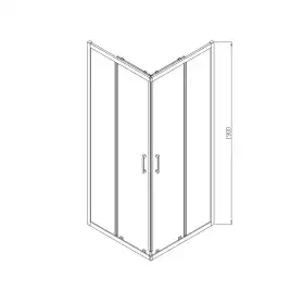 Душевой уголок Vincea Alpha 100х100 VSS-3AL100CLG, профиль брашированное золото, стекло Прозрачное