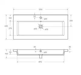 Керамическая раковина CEZARES CZR-8070-100