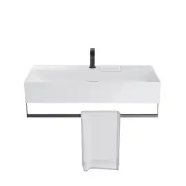 Раковина KERAMA MARAZZI LOGICA мебельная\подвесная, с одним отверстием 90 см, белая глянцевая, LO.wb.90.1