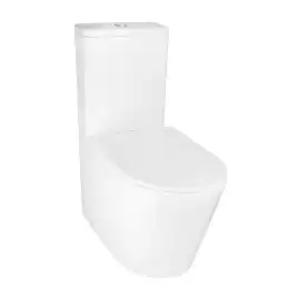 Унитаз напольный Azario Maro AZ-2125 безободковый, с бачком и сидением микролифт, Белый глянцевый