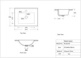 Раковина Aquanet Flow 60, белая, 347429