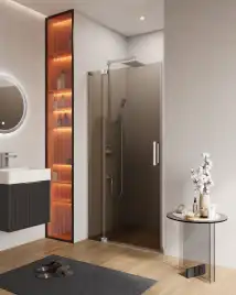 Душевая дверь в нишу CEZARES SLIDER-B-1-70/80-BR-Cr стекло Tонированная бронза, профиль Хром