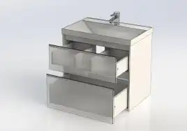 Тумба под раковину Aquanet Гласс 60 белый 196961