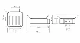 Мыльница 10,4 см BEMETA SOLO хром 139108032