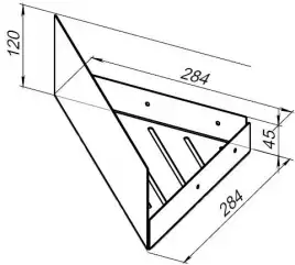 Полка Aquanet Магнум Н 28x28 белая матовая, угловая, 341542