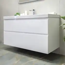 Тумба с раковиной AVS Гармония 120 белая, 2 ящика, N821-07-1200WG-02-1210-WG