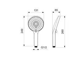 Душевая лейка Aquatek Лугано AQ2201CR, Хром