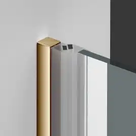 Душевая дверь Vincea Alpha 60 VDP-3AL600CLG, распашная, профиль брашированное золото, стекло прозрачное