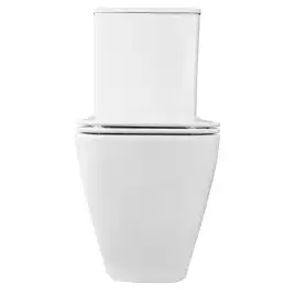 Унитаз напольный Azario LEVANTO AZ-1228A безободковый, с бачком и сидением микролифт, Белый глянцевый