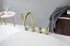 Смеситель на борт ванны Aquatek Европа AQ1348BG, Золото матовое