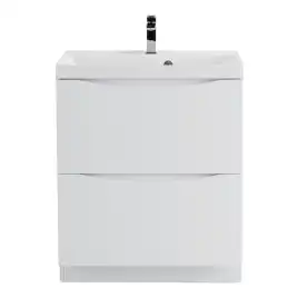 Тумба под раковину BelBagno MARINO-600-2C-PIA-BL-P напольная Bianco Lucido