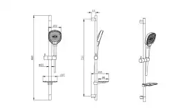 Душевой гарнитур Aquatek ВЕГА AQ2021BGM, Оружейная сталь