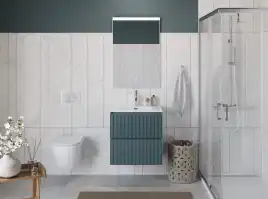 Тумба под раковину BelBagno UNO-600-2C-SO-AO подвесная, Голубой Матовый