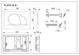 Панель смыва Roca Active 42B хром матовая 8901140B2