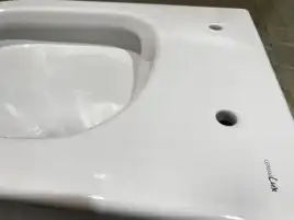 Унитаз подвесной CeramaLux NS-5178, безободковый с сиденьем микролифт Белый