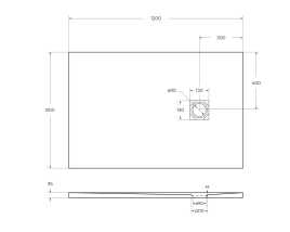Душевой поддон BelBagno UNO 120х80 из искусственного камня, TRAY-MR-UNO-AH-120/80-35-NERO-NO, Черный матовый