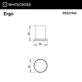 Крючок Whitecross ERGO gold, ER2215GL, Золото глянцевое