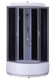 Душевая кабина Loranto 90х90 высокий поддон, тонированное стекло, профиль Хром, CS-6690 G, 90*90*215