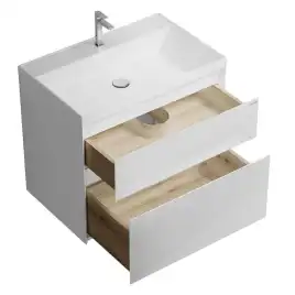 Тумба под раковину Grossman Меркадо 70 подвесная, белая матовая (107078)