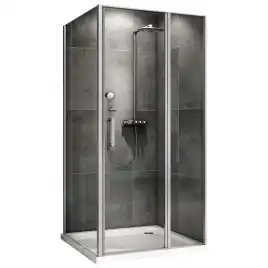 Душевой уголок ABBER Sonnenstrand 140х75 см, AG04140S-S75, профиль хром, стекло прозрачное