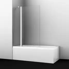 Шторка для ванны WasserKRAFT Berkel 48P 110 см, 48P02-110, профиль Хром, стекло Прозрачное