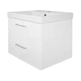 Тумба с раковиной Azario Ника 60 CS00091367, подвесная, Белая глянцевая