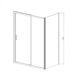 Душевой уголок Vincea Alpha 130х90 VSR-3AL9013CL, дверь раздвижная, профиль хром, стекло прозрачное